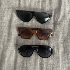 3 Pair Generic Sunglasses